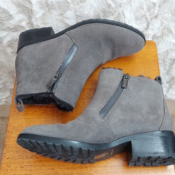 Cole Haan Waterproof Ankle Boots w/fur, sz 7.5 - Picture 4 of 14